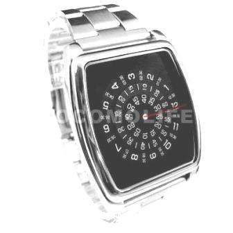 SPIN Rotating Disc Turning Dial Stainless Steel Watch