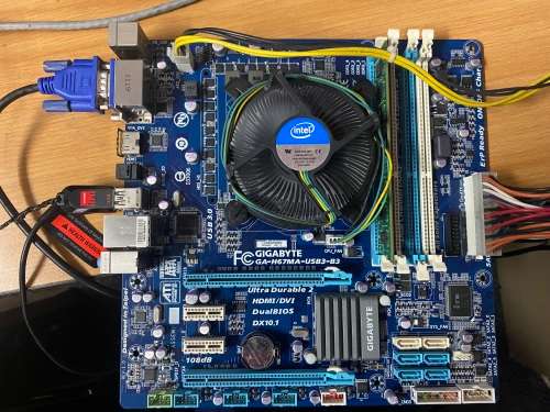 Gigabyte GA-H67MA-USB3-B3  motherboard + Intel Pentium G620 2.6 GHz CPU + 4Gb ram - ALL IN 1 BUNDLE