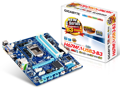 Gigabyte GA-H67MA-USB3-B3  motherboard + Intel Pentium G620 2.6 GHz CPU + 4Gb ram - ALL IN 1 BUNDLE