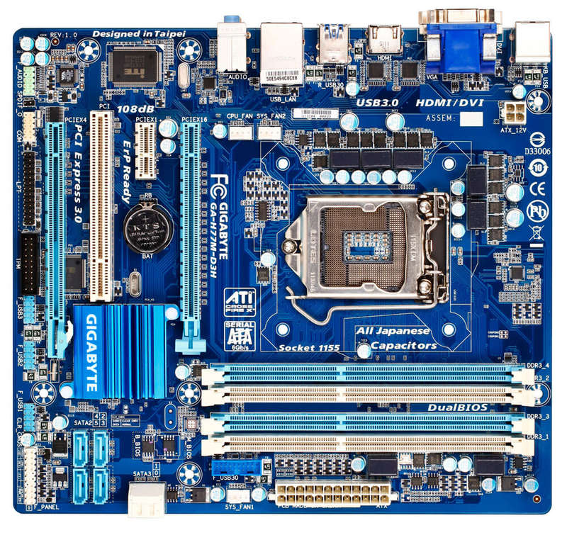 Gigabyte GA-H77M-D3H motherboard + intel Core i5 + 4Gb ram (Bundle sale!!!)