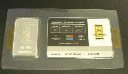 100g FINE SILVER 99.9% PURITY