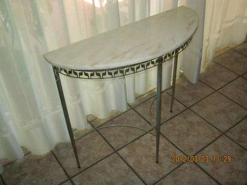 Wall table with stone top