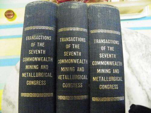 All 3 Volumes of the 7th Commonwealth Mining and Metallurgical Congress