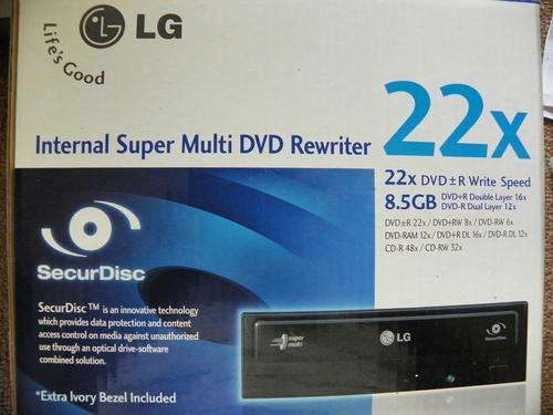 LG Internal Super Multi DVD rewriter 22X