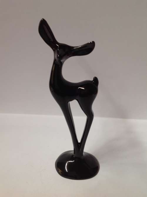 VINTAGE LUCIA WARE CERAMICS BLACK BAMBI LOT 8