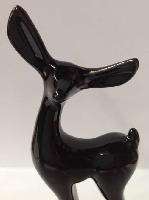 VINTAGE LUCIA WARE CERAMICS BLACK BAMBI LOT 8