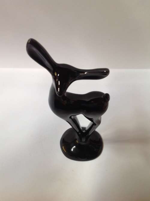 VINTAGE LUCIA WARE CERAMICS BLACK BAMBI LOT 8