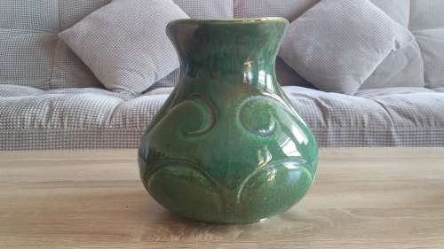 50% OFF LOT 88: STUNNING MID CENTURY LARGE GREEN LUCIA PITCHER VASE