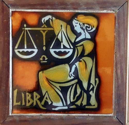 VINTAGE LIEBERMANN ZODIAC TILES X 5 + FREE GIFT