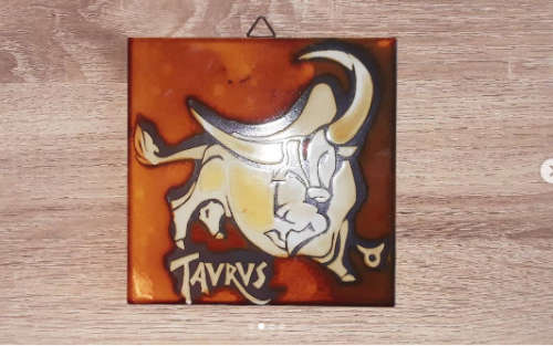 VINTAGE LIEBERMANN ZODIAC TILES X 5 + FREE GIFT