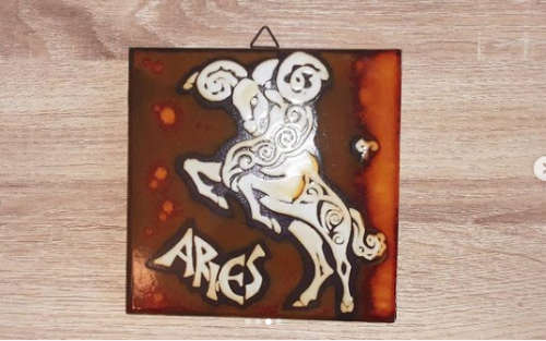 VINTAGE LIEBERMANN ZODIAC TILES X 5 + FREE GIFT