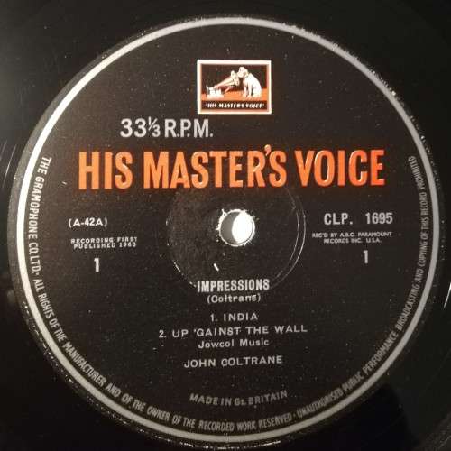 JOHN COLTRANE - IMPRESSIONS - G/VG