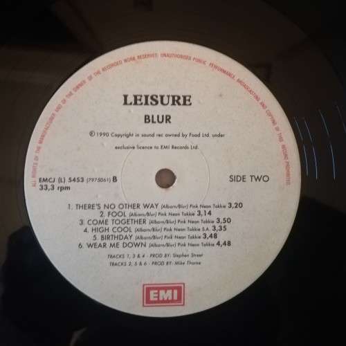 BLUR - LEISURE VG+/VG+