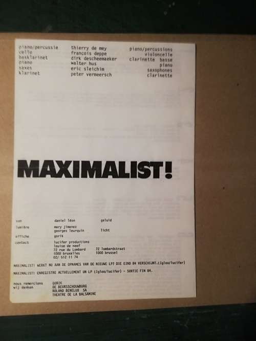 MAXIMILIST! - VG+/EX
