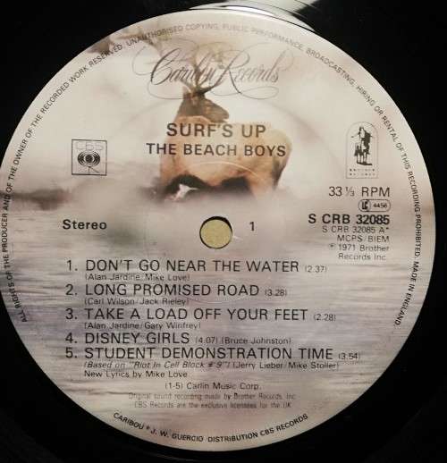 THE BEACH BOYS - SURFS UP - VG+/VG+