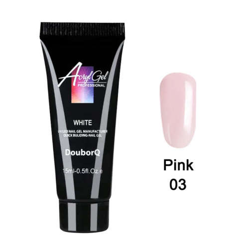 ACRYLIC POLY GEL UV / LED 15ML TUBE CLEARPINK