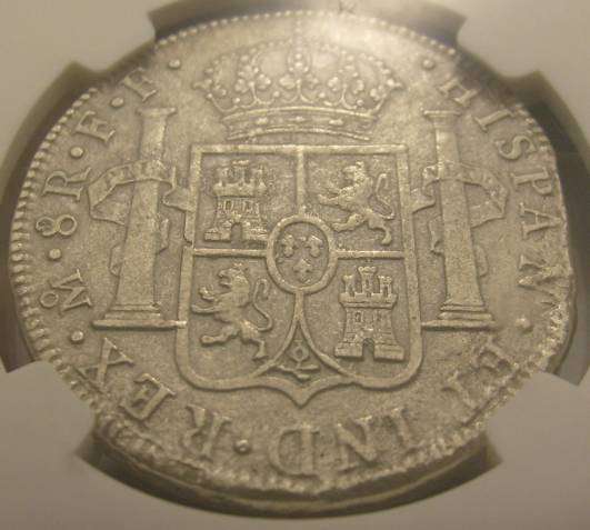 1783 SILVER 8 REALES - NGC - FAMOUS EL CAZADOR SHIPWRECK!