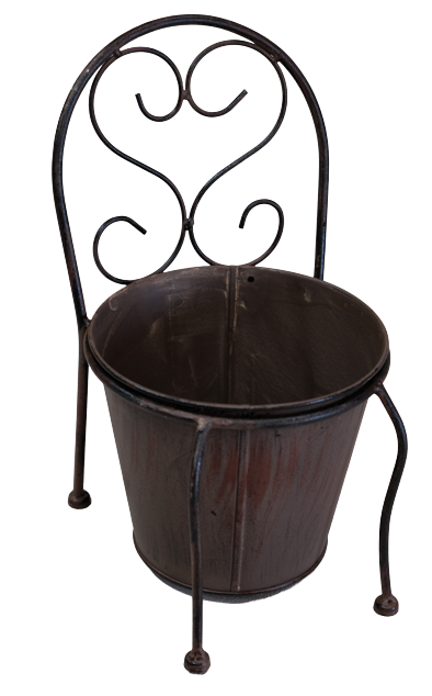 Standing Flower Pot Rust