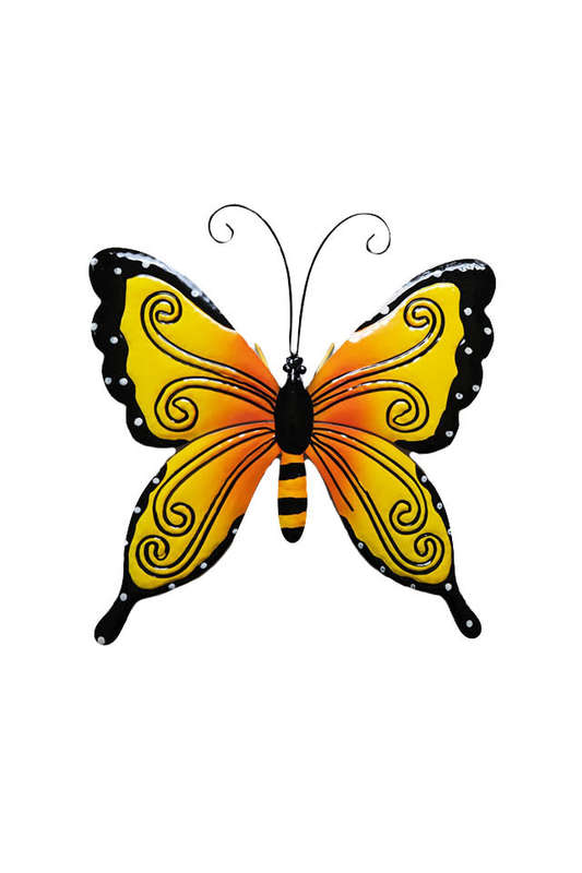 Butterfly Orange Twirls - Wall Decor