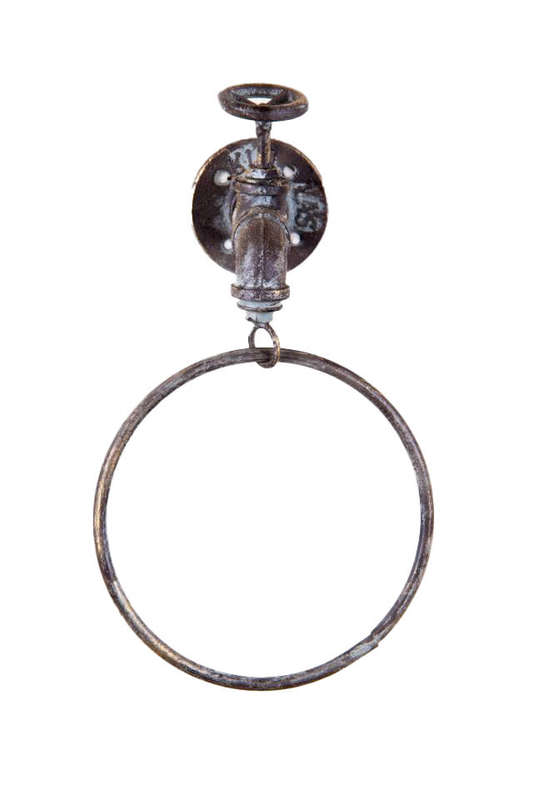 Towel Ring Antique Grey
