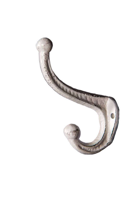 Double Hook Small Antique White