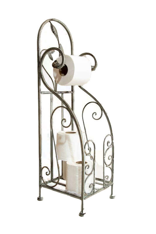 Toilet Roll Stand Antique Grey