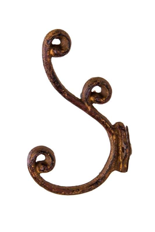 Double Hook Large Rust