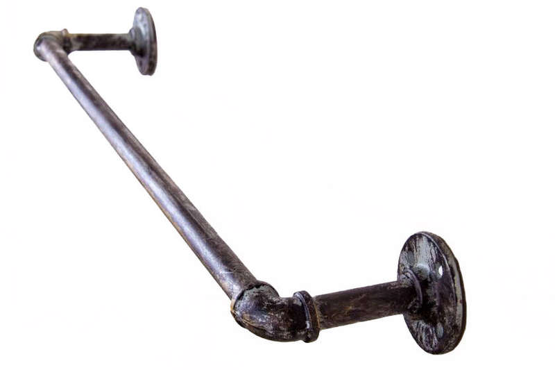 Towel Rack Small Antique Grey