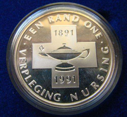1991 R1 PROOF SILVER PROTEA COIN  - CRAZY SALE