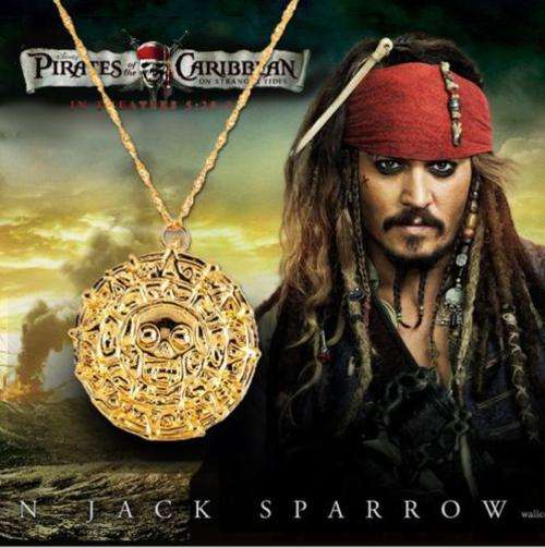 *NEW* Pirates of the Caribbean Cursed Gold coin Necklace -