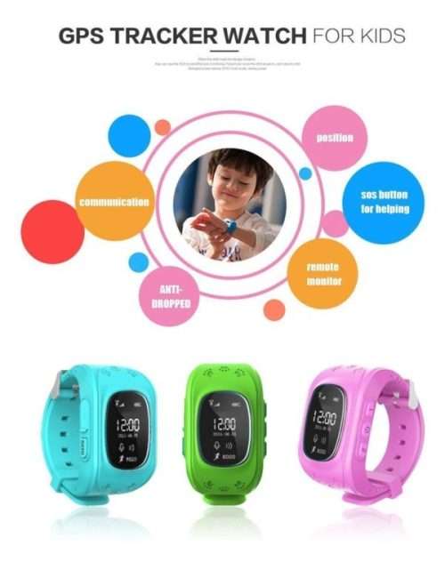 OLED M01 Kids GPS Bluetooth Smart Watch - Pink