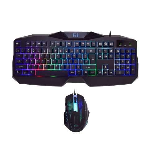 Rii RK400 7 Colour Backlit Gaming Keyboard & Mouse Combo
