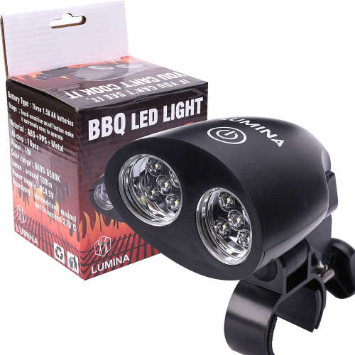Lumina Adjustable Barbecue Braai Grill Light - Black