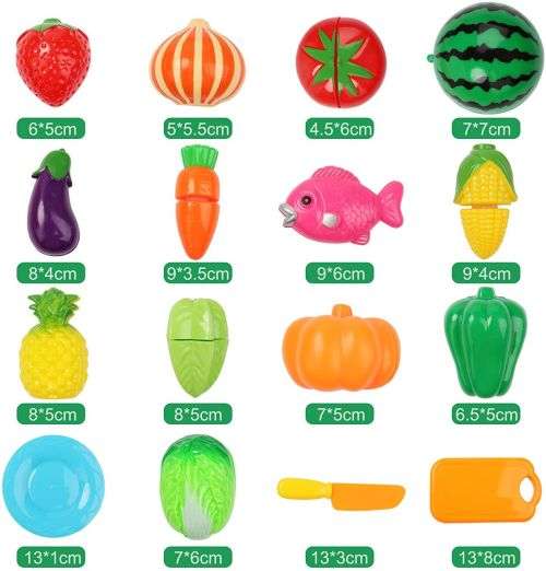 JuniorFX Fruit and Vegetable Grocery Basket Set