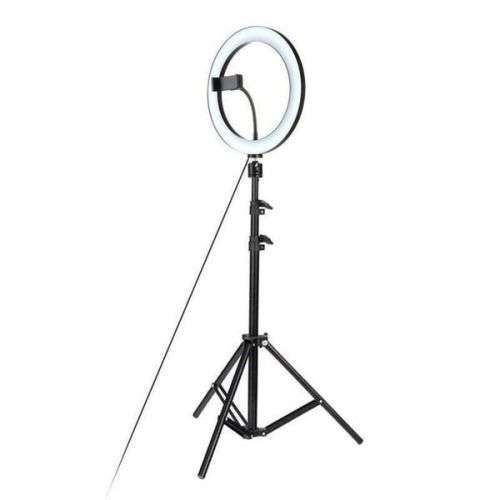 Multiple Mode LED Ring Light On Tripod - 12 Inch