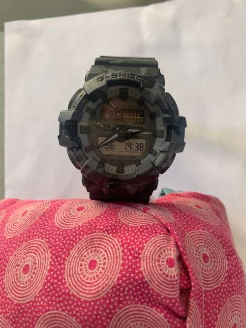 Casio G-Shock Digital Quartz Grey Camo Resin, mens watch