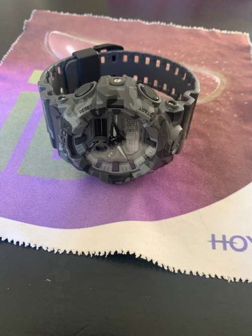 Casio G-Shock Digital Quartz Grey Camo Resin, mens watch