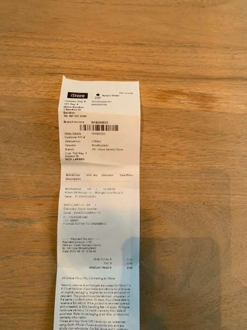 Apple watch Series 8, midnight, brand new, 41mm