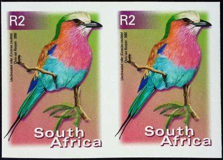 South Africa - 7th Definitive - Imperf Pair of R2 Stamps