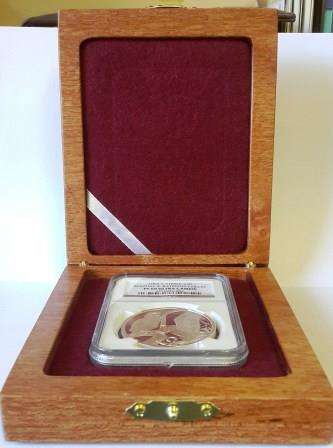 2003 S. Africa S2R Martial & Bateleur Eagles PF 69 Ultra Cameo in Wooden Display Case