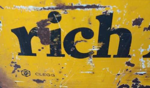 Gold Dollar metal advertising sign