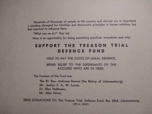 South Africa's Treason Trial booklet