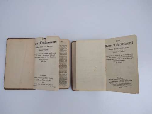 2 x WWII Serviceman's Bibles