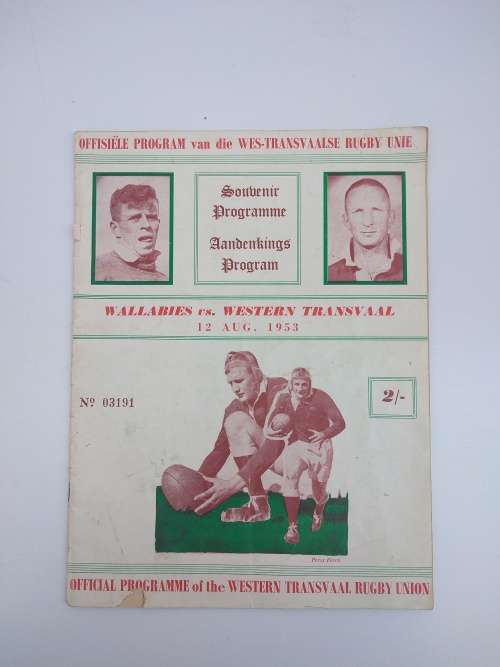 Wallabies vs Western Transvaal official programme
