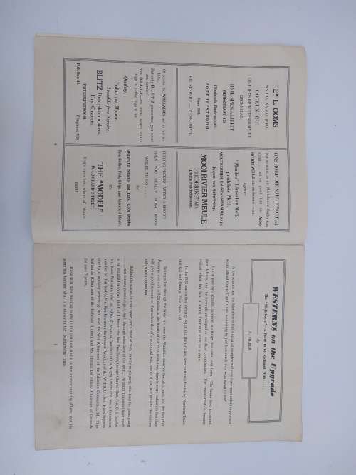 Wallabies vs Western Transvaal official programme