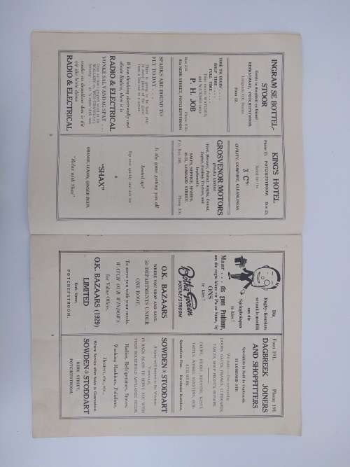 Wallabies vs Western Transvaal official programme