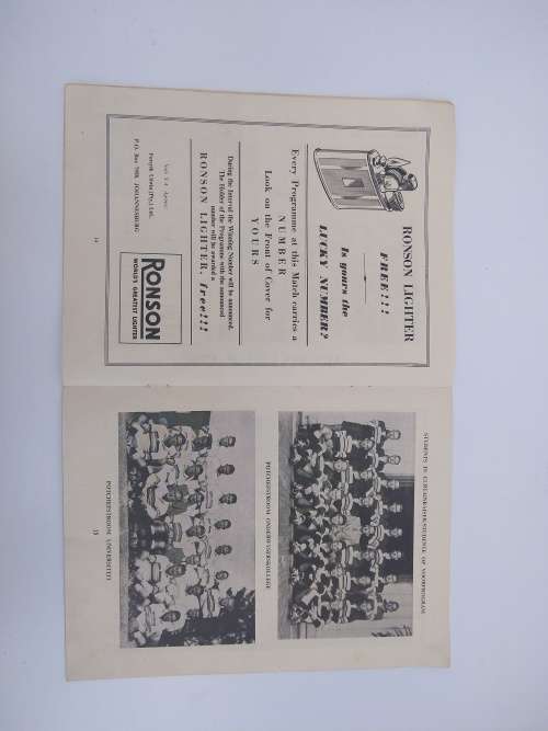 Wallabies vs Western Transvaal official programme