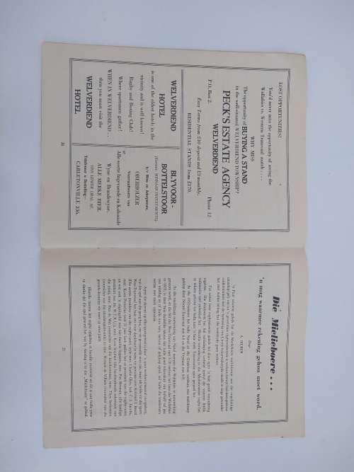 Wallabies vs Western Transvaal official programme
