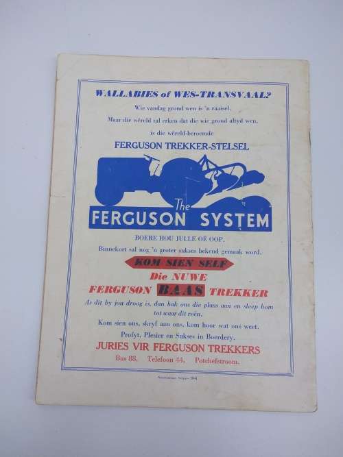 Wallabies vs Western Transvaal official programme