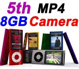 BRAND NEW 8GB 2.2" LCD 5TH GENERATION Touch Pad MP3 Player w/CAMERA + 3 FREE GIFTS
